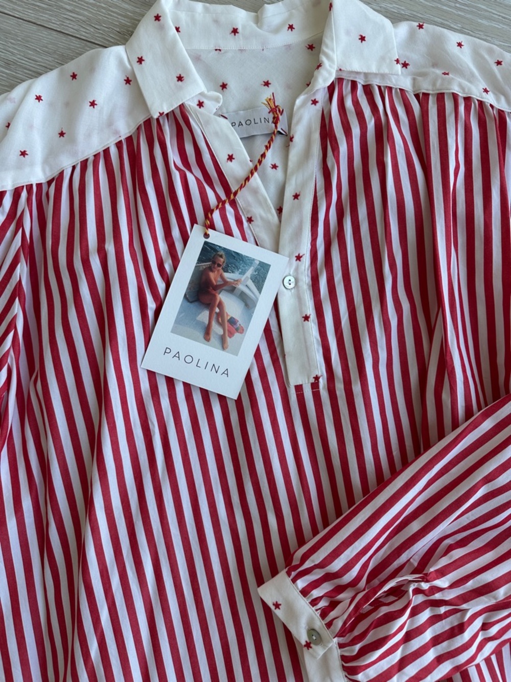 Red & White Striped Women's shirt